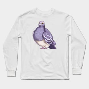 Cute Pigeon Drawing Long Sleeve T-Shirt